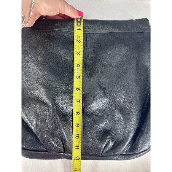 Margot New York Black Pebbled Leather Satchel and Crossbody Boho Western Classic - Picture 6 of 10